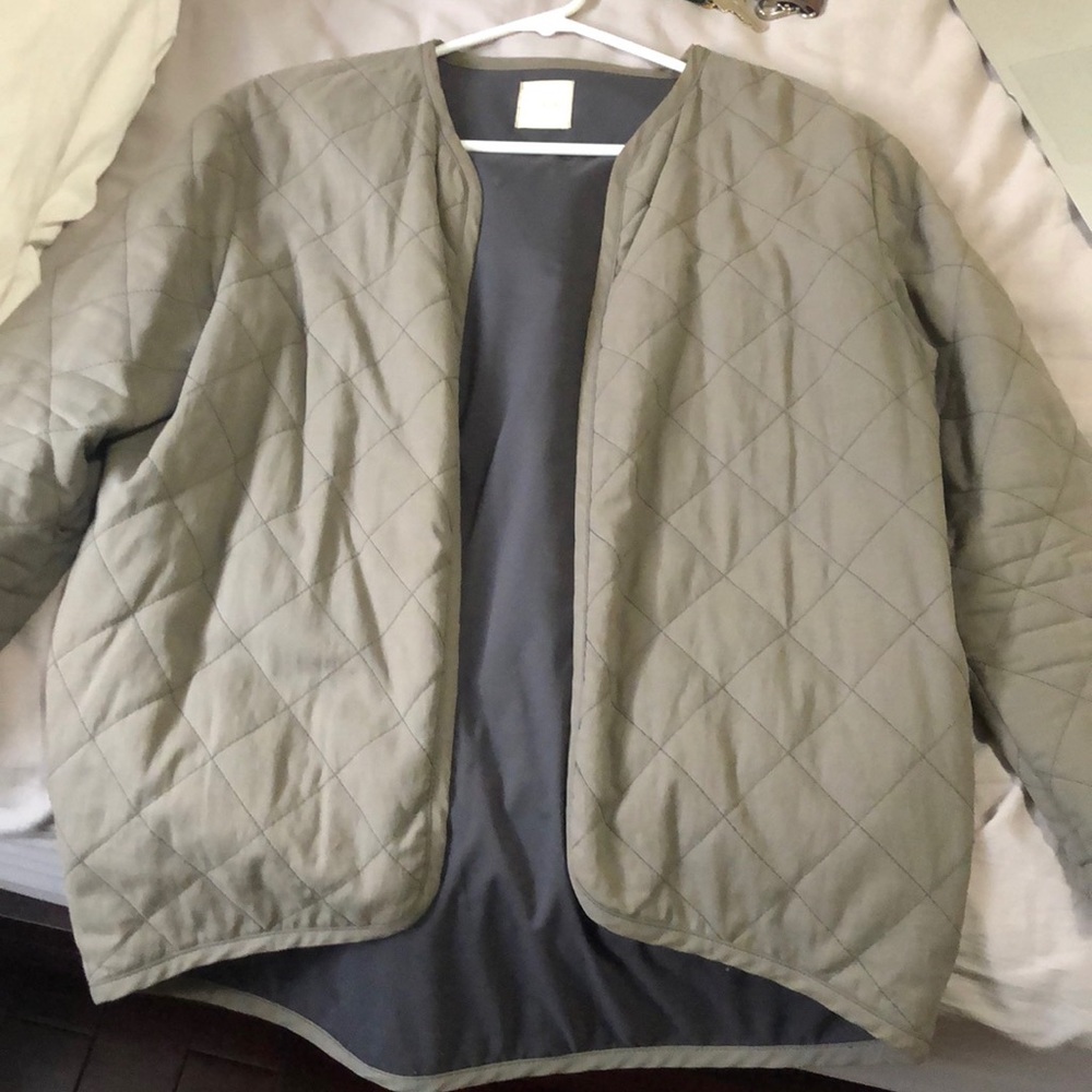 Grey OAK + FORT quilted jacket